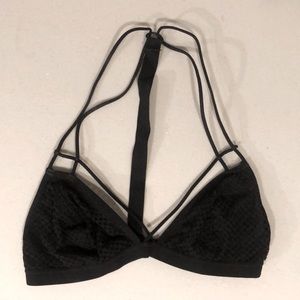 Free People Black Strappy Bralette XS